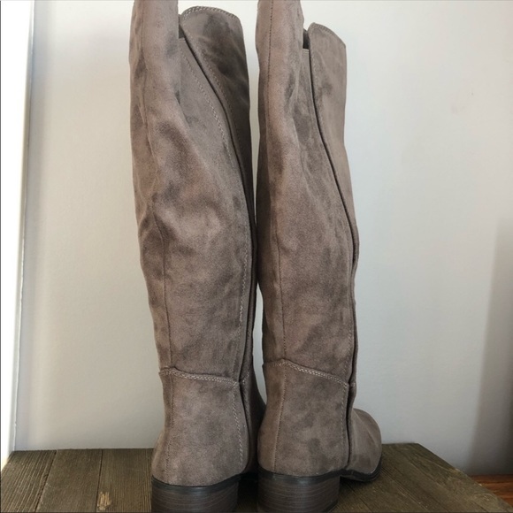 NEW! Merona Pull-on Riding Boots - Dark Grey/Gray - Picture 4 of 4